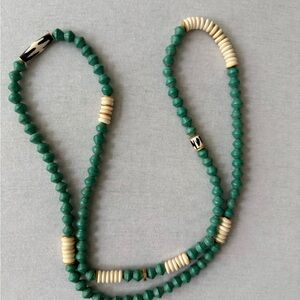 AKOLA Turquoise and Beige Beaded Necklace